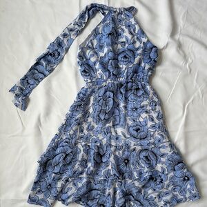 Ann Taylor Factory - Blue Flower Printed Dress - XXSP
